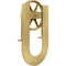 Ekena Millwork Premium Wagon Wheel Horseshoe Roller Hanger w/ Bolts for Barn Door for 1 3/8" Doors, Jacob's Gold GB60013R2WJG - alternate 2